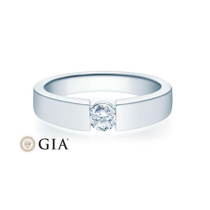 [RU-1499] Verlobungsring Weißgold 585