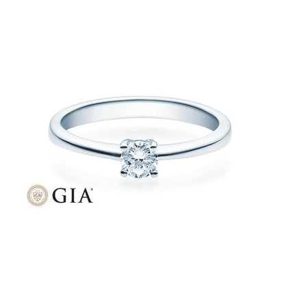 [RU-1503] Verlobungsring Weißgold 585