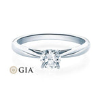 [RU-1570] Verlobungsring Weißgold 585