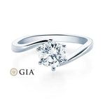 [RU-1584] Verlobungsring Weißgold 585