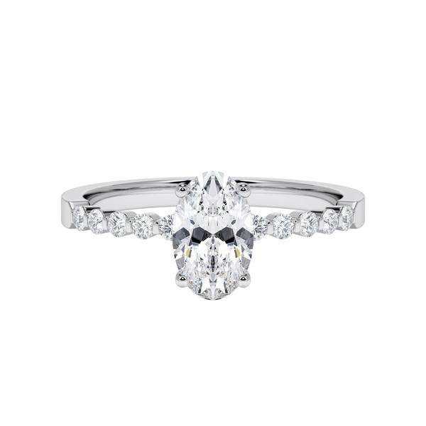 [RU-1792] Verlobungsring Weißgold 375