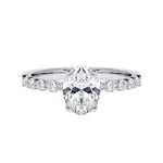 [RU-1786] Verlobungsring Weißgold 375