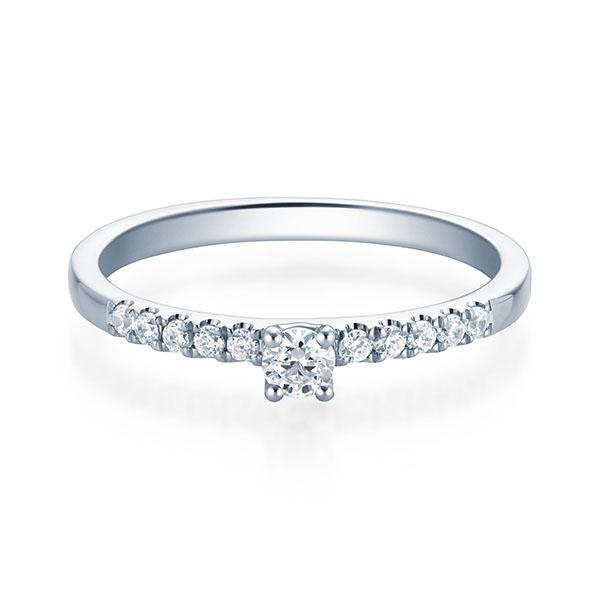 [RU-1594] Verlobungsring Weißgold 750