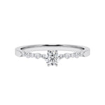 [RU-1789] Verlobungsring Weißgold 375