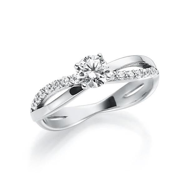 [RU-1278] Verlobungsring Weißgold 585