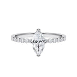 [RU-1786] Verlobungsring Weißgold 375