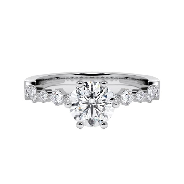 [RU-1795] Verlobungsring Weißgold 375