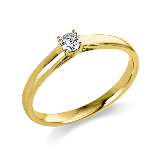 Ring 4 prongs 14 kt gold