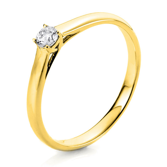 Ring 4 prongs 14 kt gold