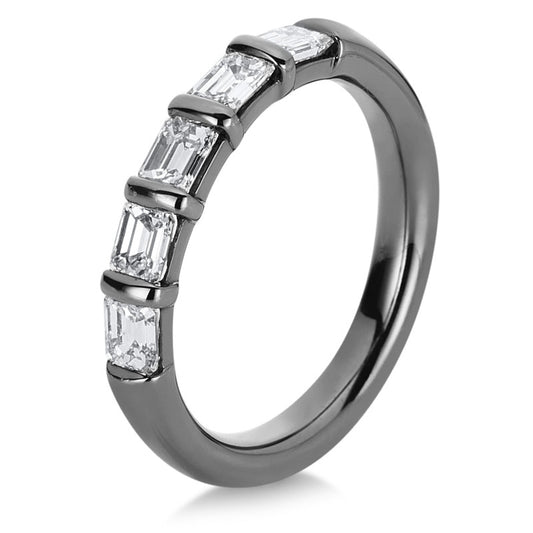 Ring 18 kt WG, black rhodium plated