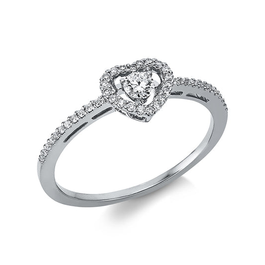 Ring 18 kt WG heart
