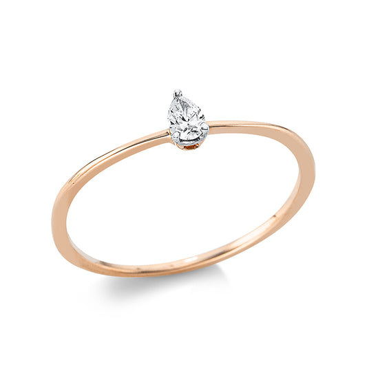 Ring 3 prongs 18 kt RG+WG