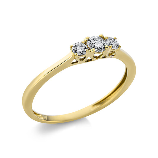 Ring 4 prongs 18 kt gold