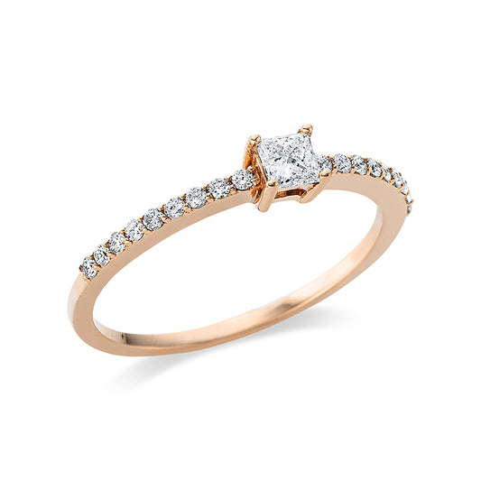 Ring 4 prongs 18 kt