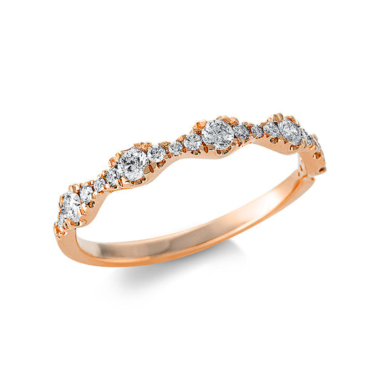 Кольцо 18-каратное розовое золото