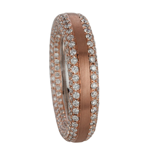 Ring 18 kt RG+WG, frosted