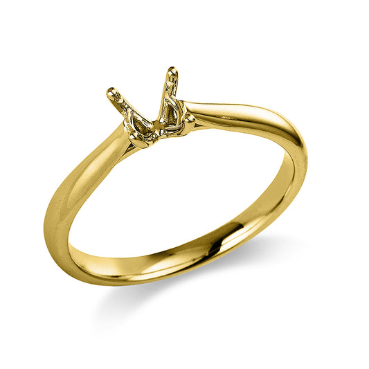 Ring 4 prongs 14 kt gold