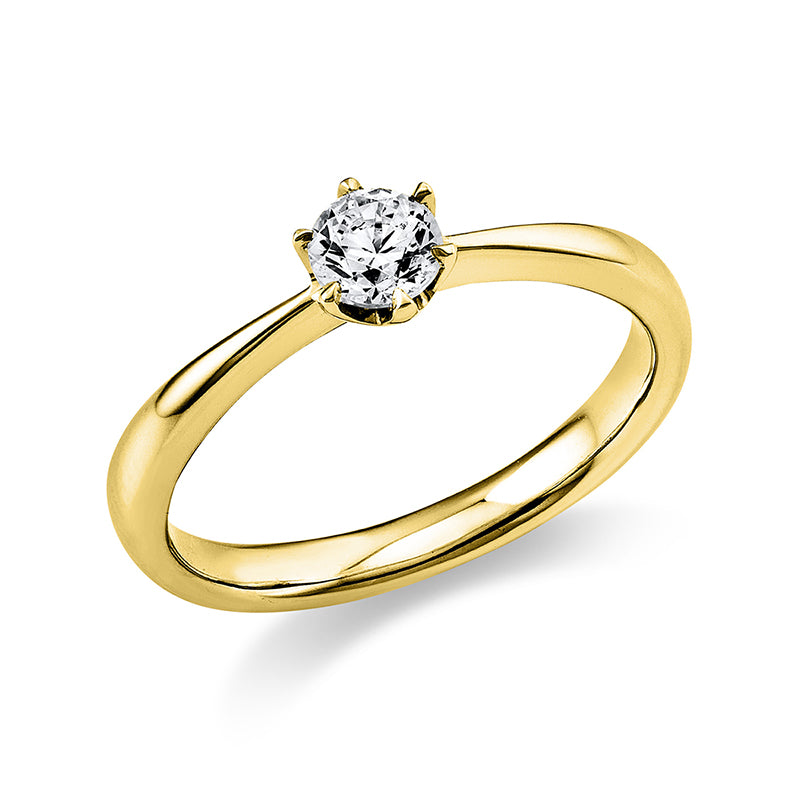 Ring 6 prongs 14 kt gold, GIA5466522702