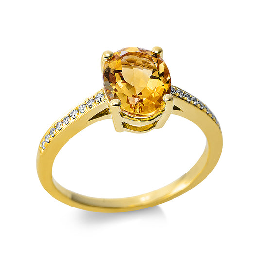 Ring 4 prongs 18 kt gold