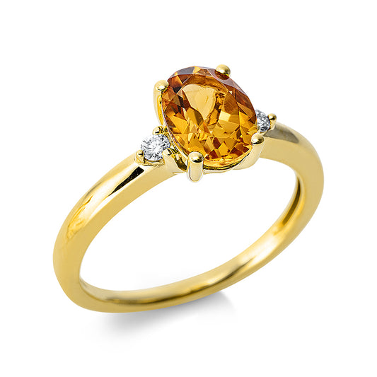 Ring 4 prongs 18 kt gold