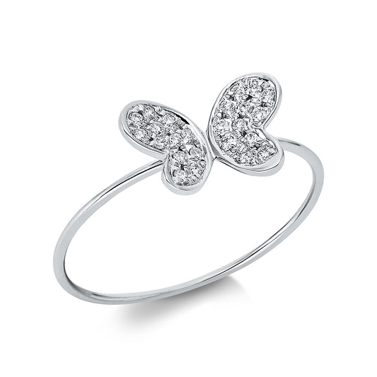 Ring 18 kt WG butterfly