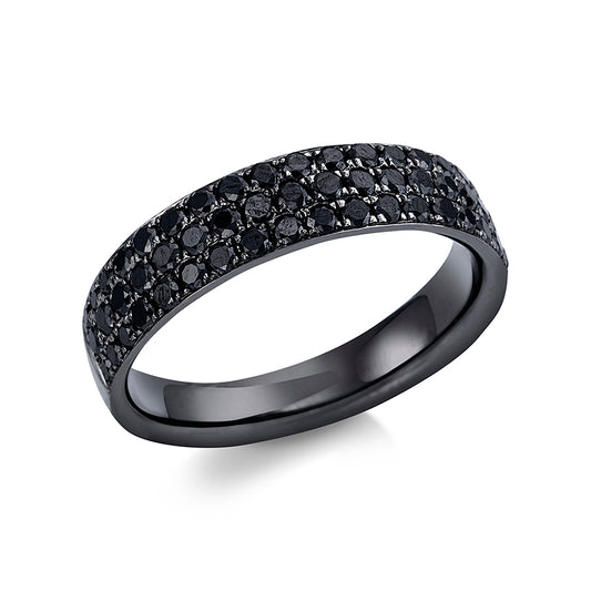 Ring 18 kt WG, black rhodium plated