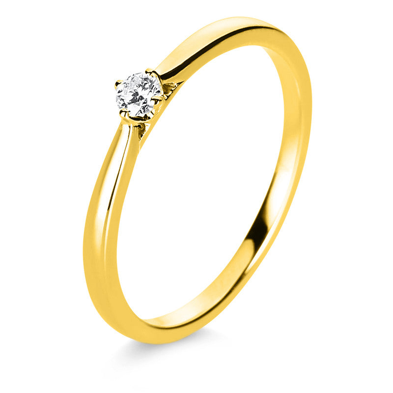 Ring 4 prongs 14 kt gold