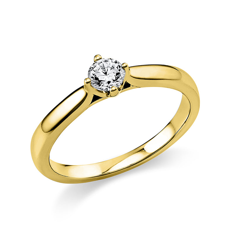 Ring 4 prongs 14 kt gold