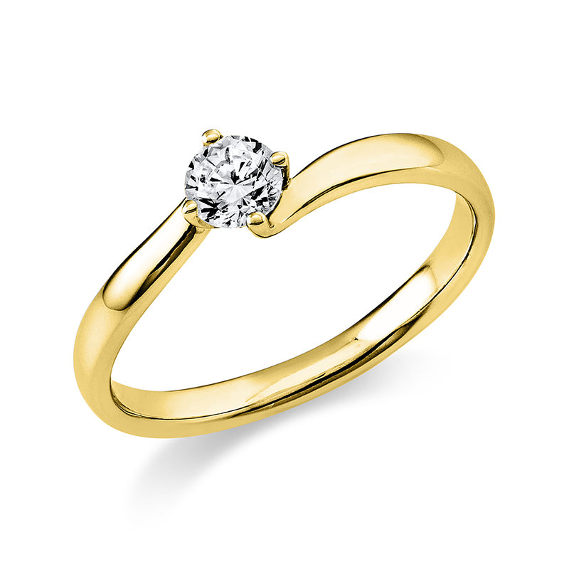 Ring 4 prongs 14 kt gold