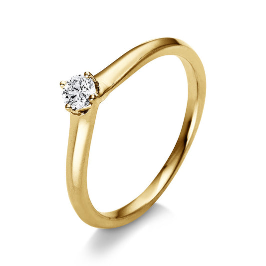 Ring 4 prongs 14 kt gold