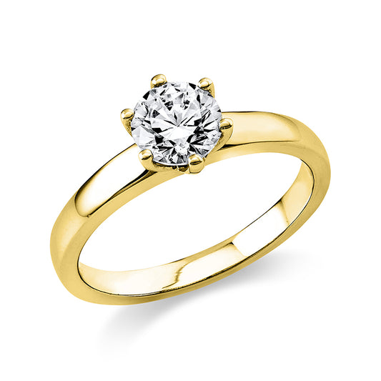 Ring 6 prongs 18 kt gold, GIA6213772394