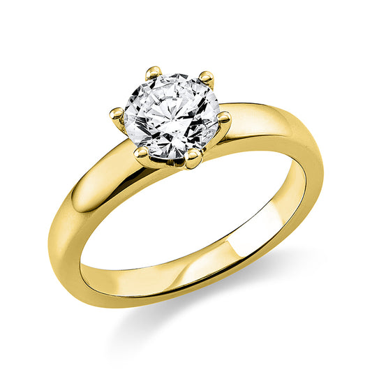 Ring 6 prongs 18 kt gold, GIA6392247782