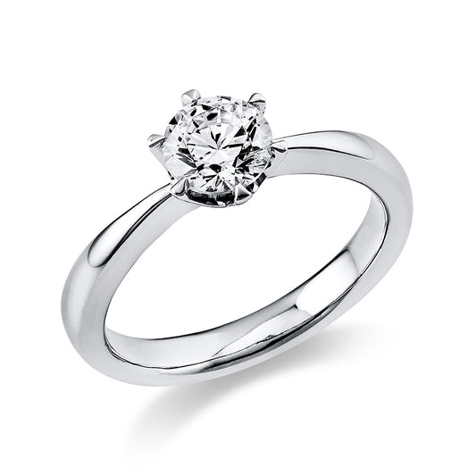 6 prong ring 18 kt WG GIA6405482293