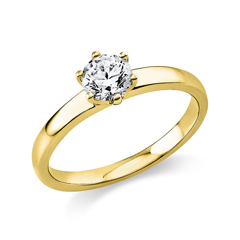 Ring 6 prongs 18 kt gold, GIA6391145171