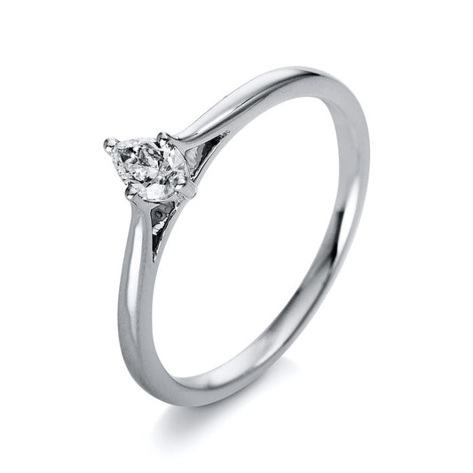 Ring 4 prongs 18 kt white gold