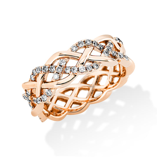 Кольцо 18-каратное розовое золото