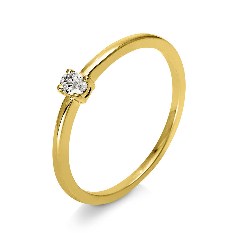 Ring 4 prongs 14 kt gold