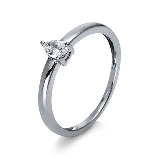 Ring 3 prongs 18 kt white gold