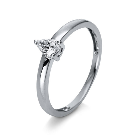 Ring 3 prongs 18 kt white gold