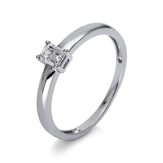 Ring 4 prongs 18 kt white gold