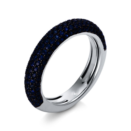 Ring 18 kt WG, partly black rhodium-plated