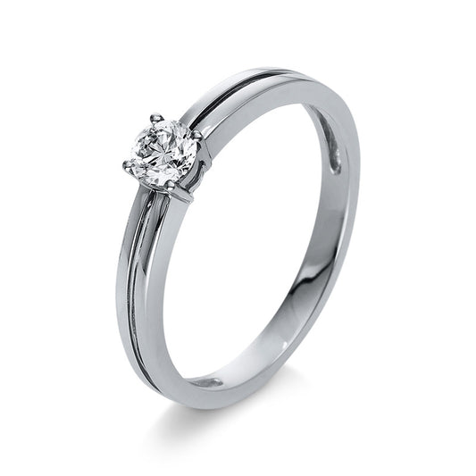 Ring 4 prongs 18 kt white gold