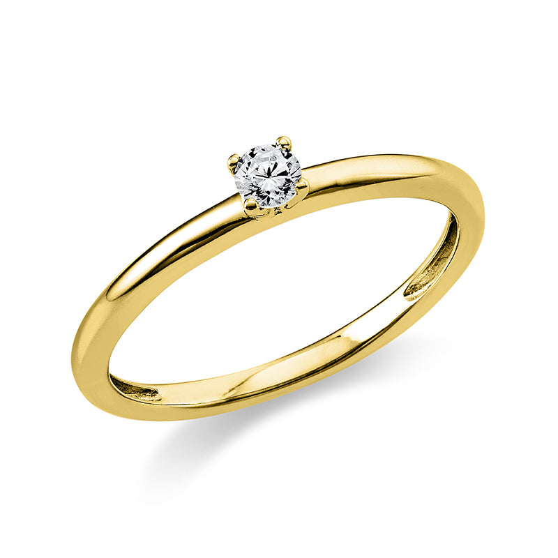 Ring 4 prongs 14 kt gold