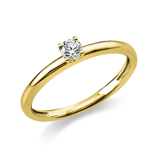 Ring 4 prongs 14 kt gold