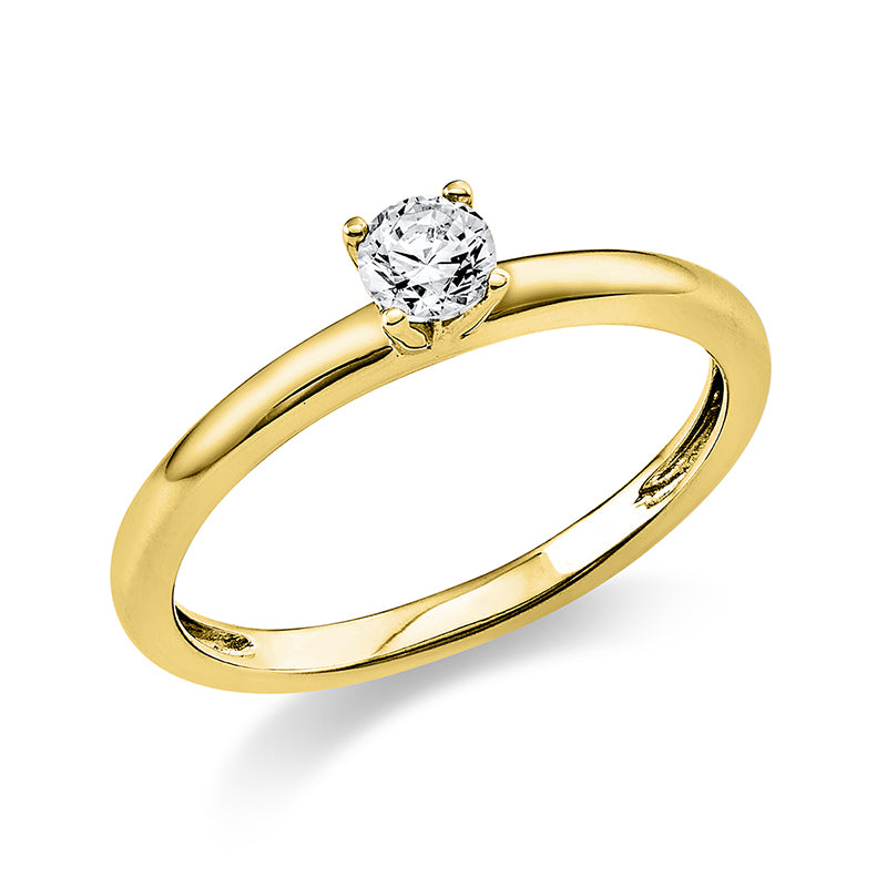 Ring 4 prongs 14 kt gold