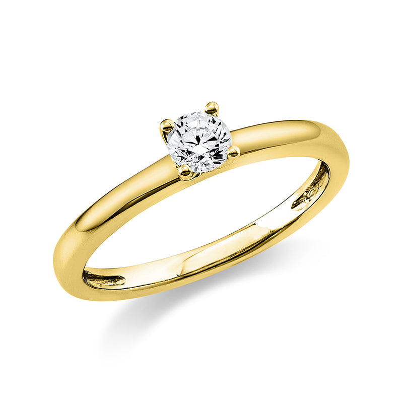 Ring 4 prongs 14 kt gold