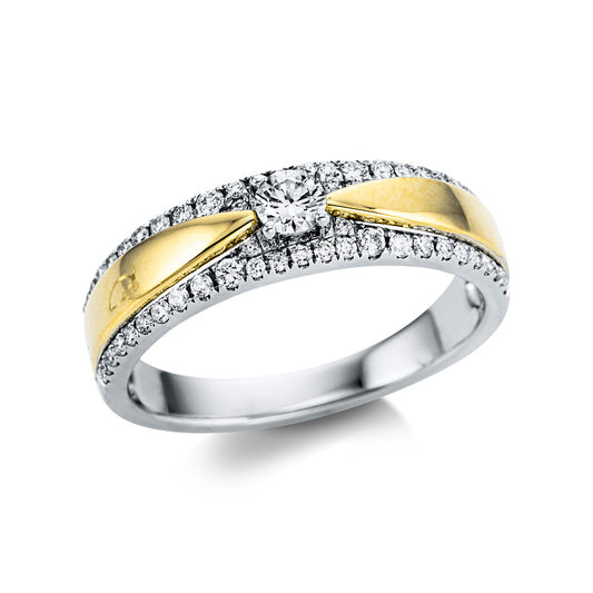 Ring 14 kt WG+GG