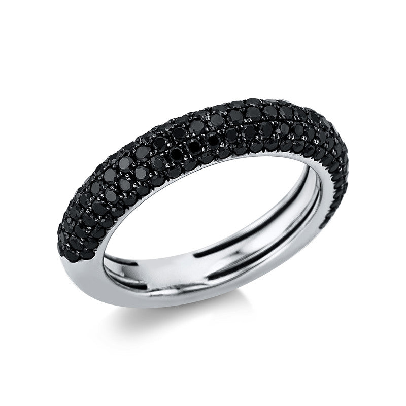 Ring 14 kt WG, black rhodium plated