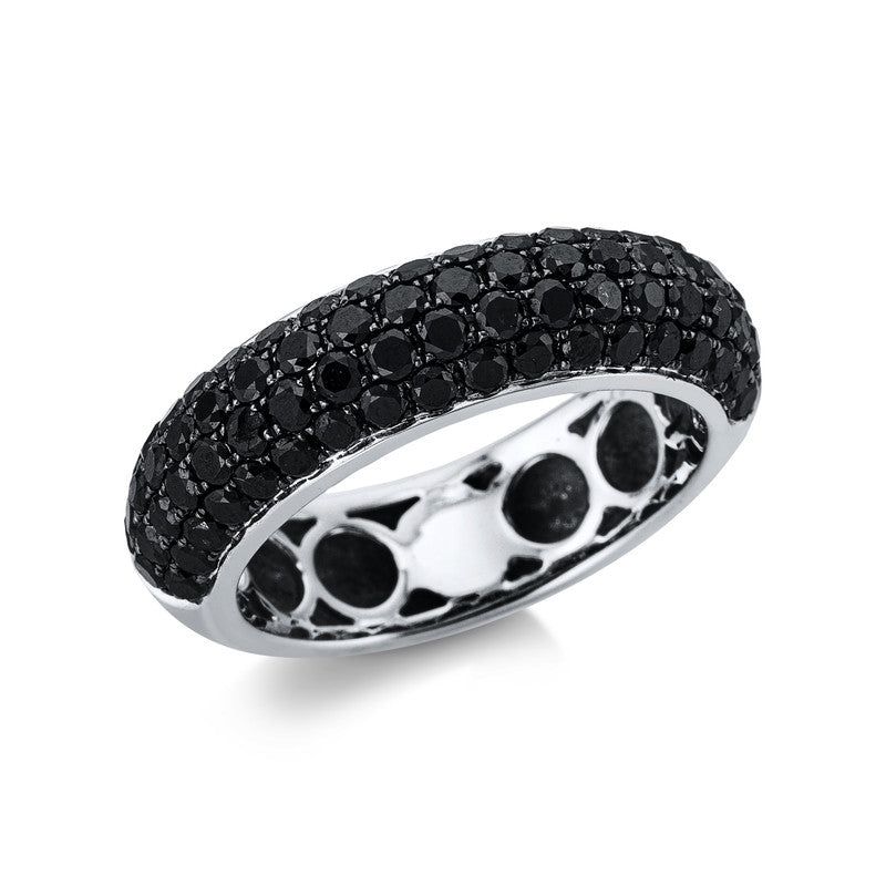 Ring 18 kt WG, black rhodium-plated setting