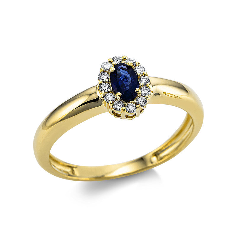 Ring 4 prongs 18 kt gold